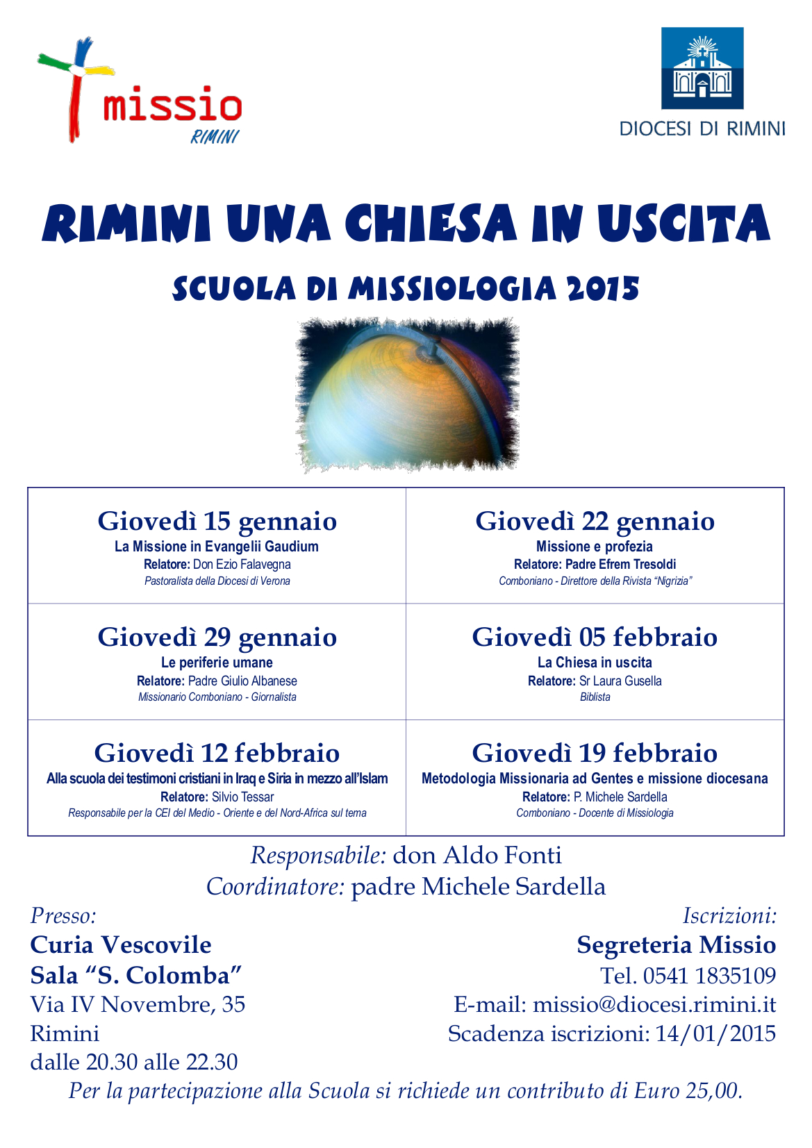 Scuola di Missiologia 2015 - Locandina